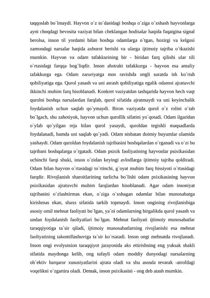 Odam psixikasining ijtimoiy tabiati 2