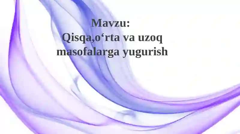qisqa oʻrta va uzoq masofaga yugurish 2