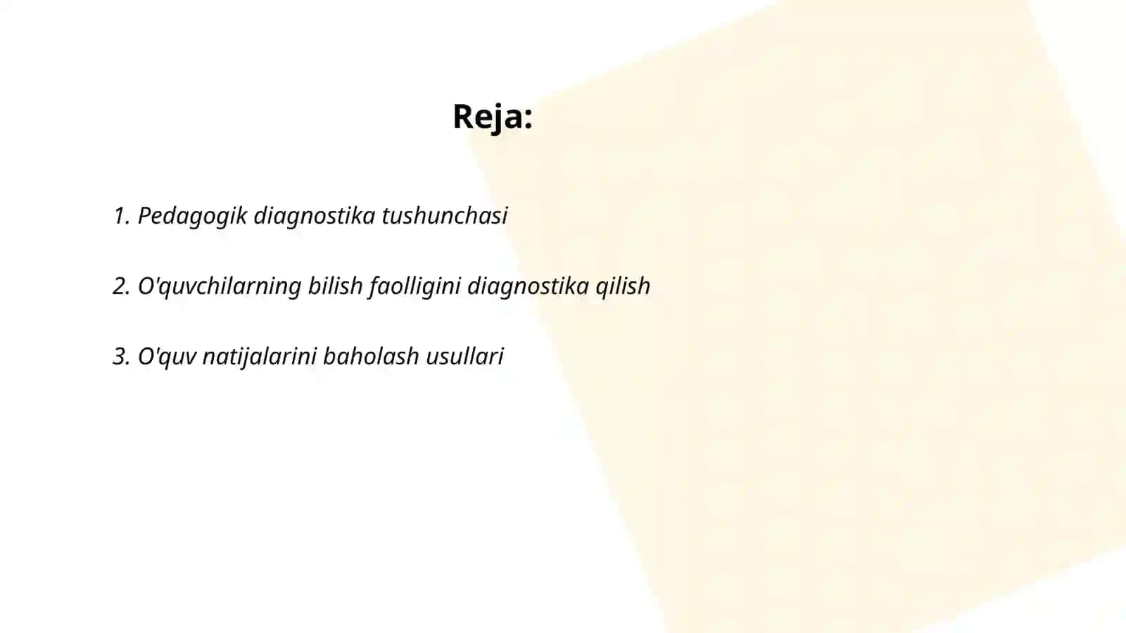 Pedagogik diagnostika 2