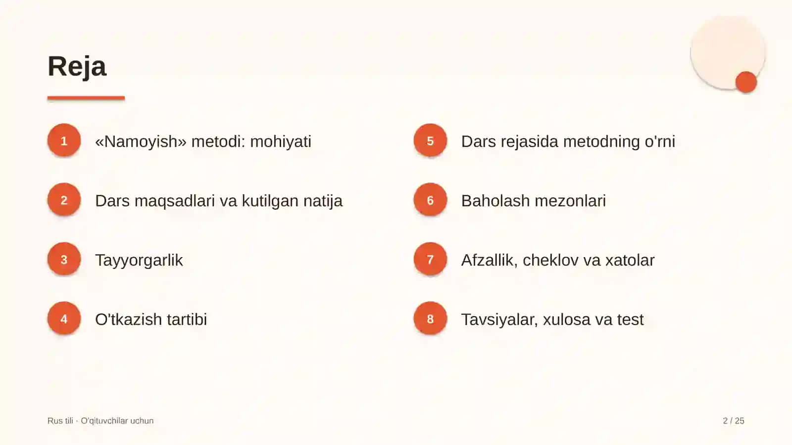 rus tili darslarida namoyish metodidan foydalanish 9656 2