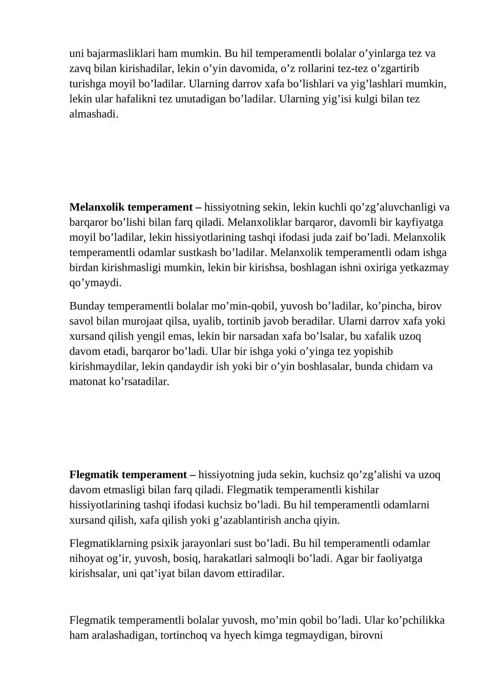 Xolerik temperament 2