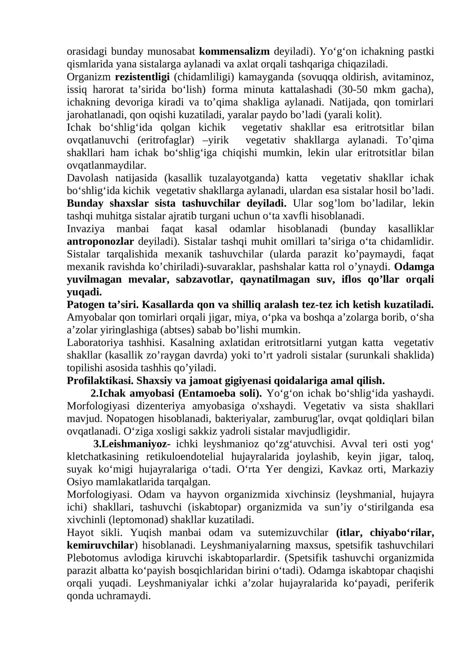 Tibbiy biologiya fanining Parazitizm bo’limi 2