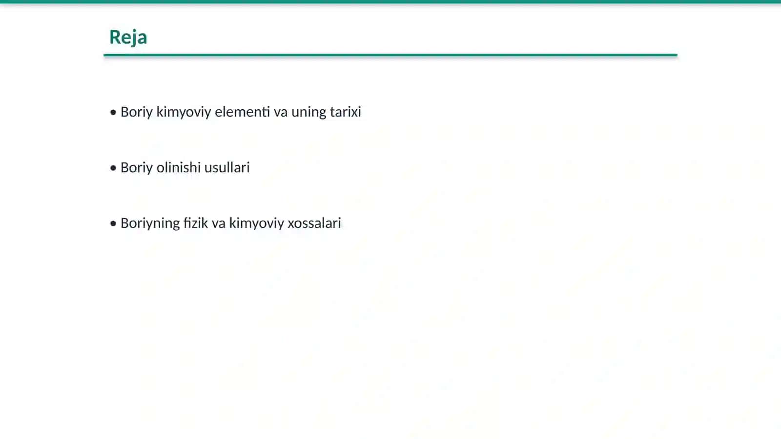 Boriy olinishi va xossasi 2