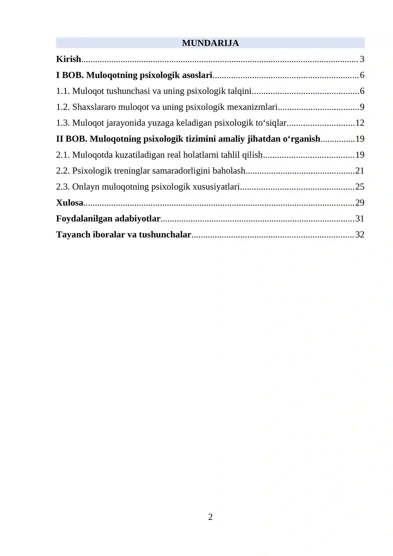 Muloqotning psixologik asoslari 2