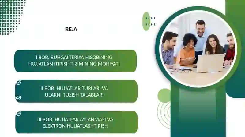 Buxgalteriya hisobining hujjatlashtirish tizimi 2