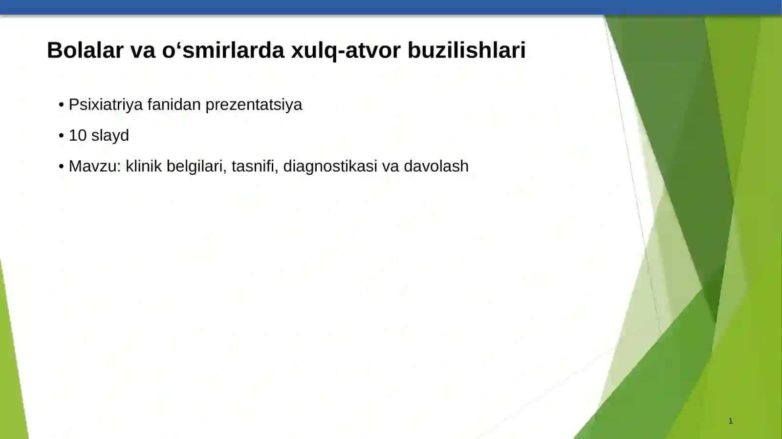 Bolalar va o‘smirlarda xulq-atvor buzilishlari 2