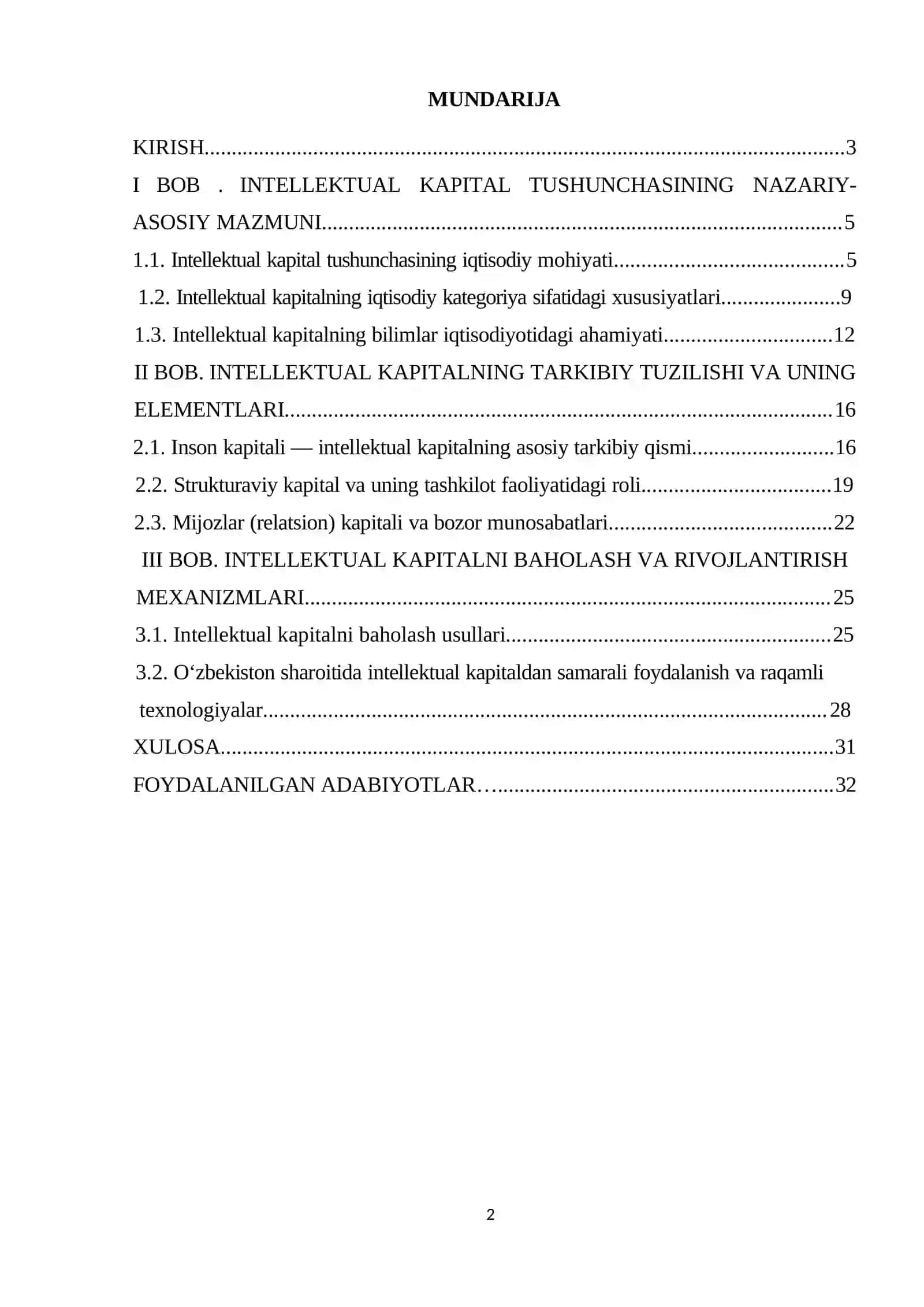 Intellektual kapitalning mohiyati va tarkibiy tuzilishi 2