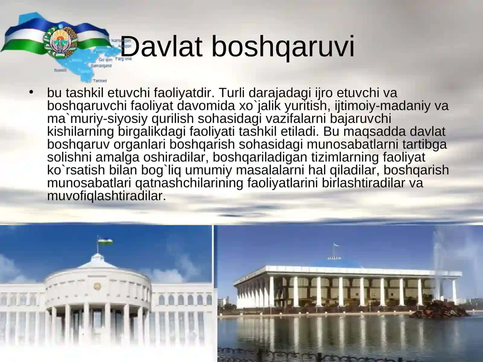 O`zbekiston Respublikasi Davlat hokimiyat organlari 2