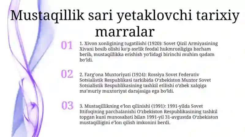 Mustaqillik OʻZbekiston Respublikasining Tashkil Topishi Va Uning Tarixiy Ahamiyati 2