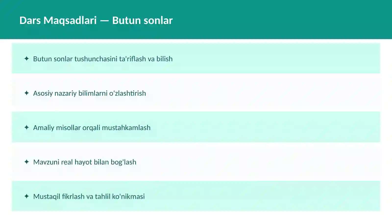 Sonlar nazariyasi 2