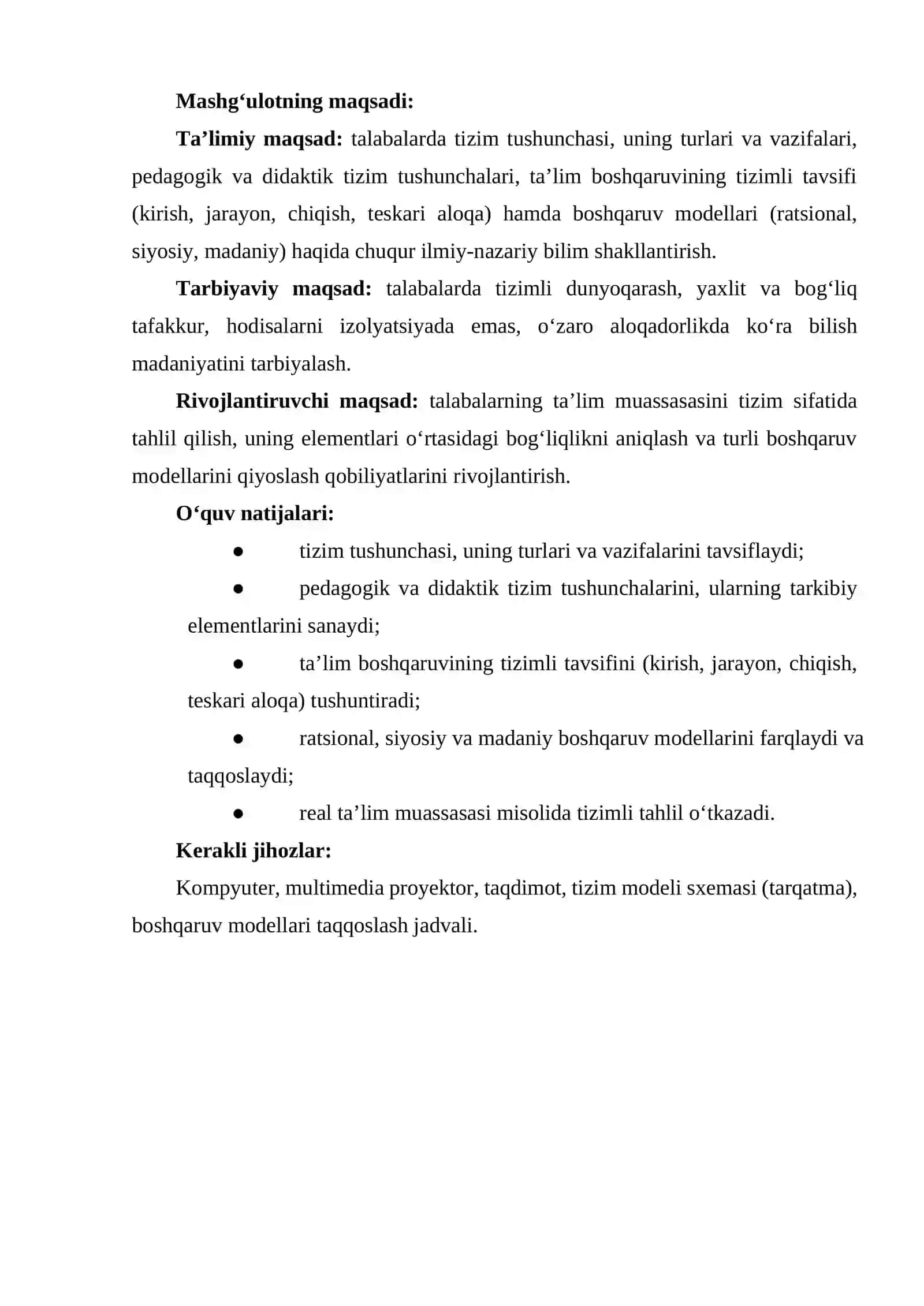TA’LIM MENEJMENTNING TIZIMLI XUSUSIYATLARI 2