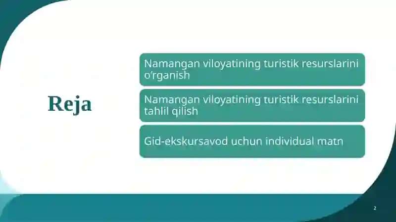 Tabiiyturistikresurslarnio‘rganish 2