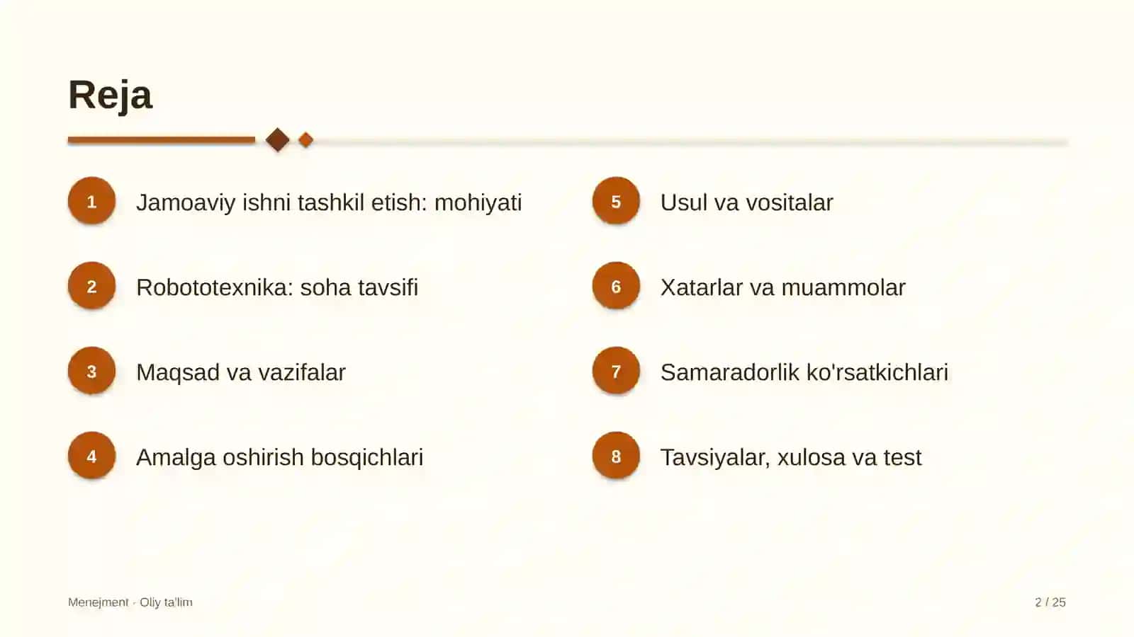Robototexnikada jamoaviy ishni tashkil etish 2