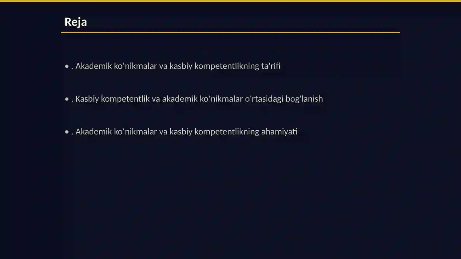 Akademik ko‘nikmalar va kasbiy kompetentlik 2