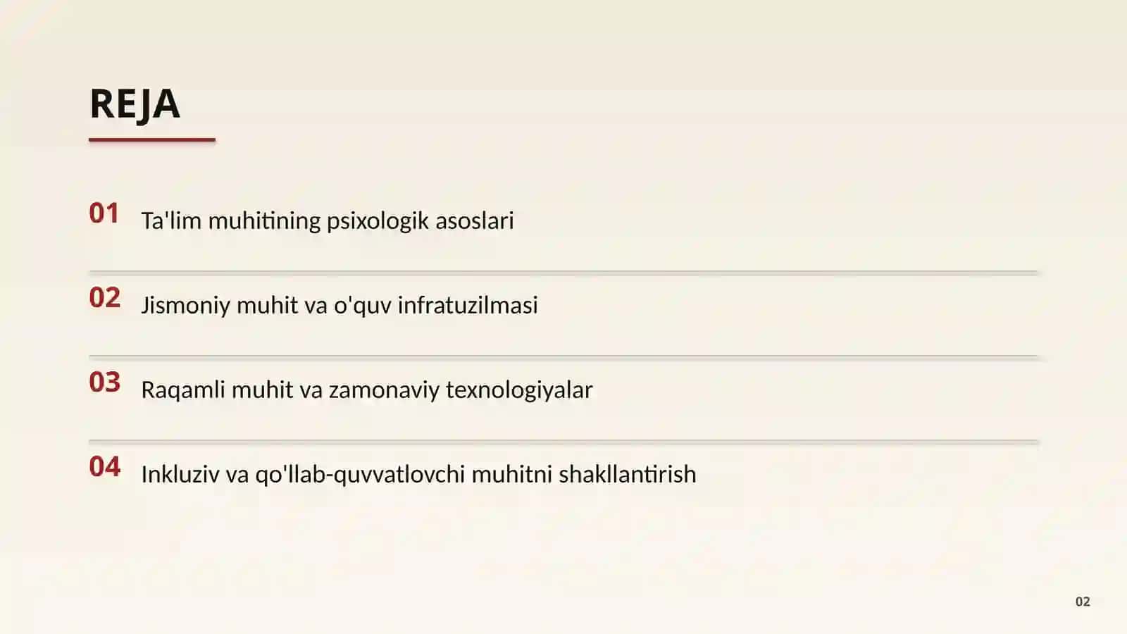 Ta'lim muhitining psixologik asoslari 2
