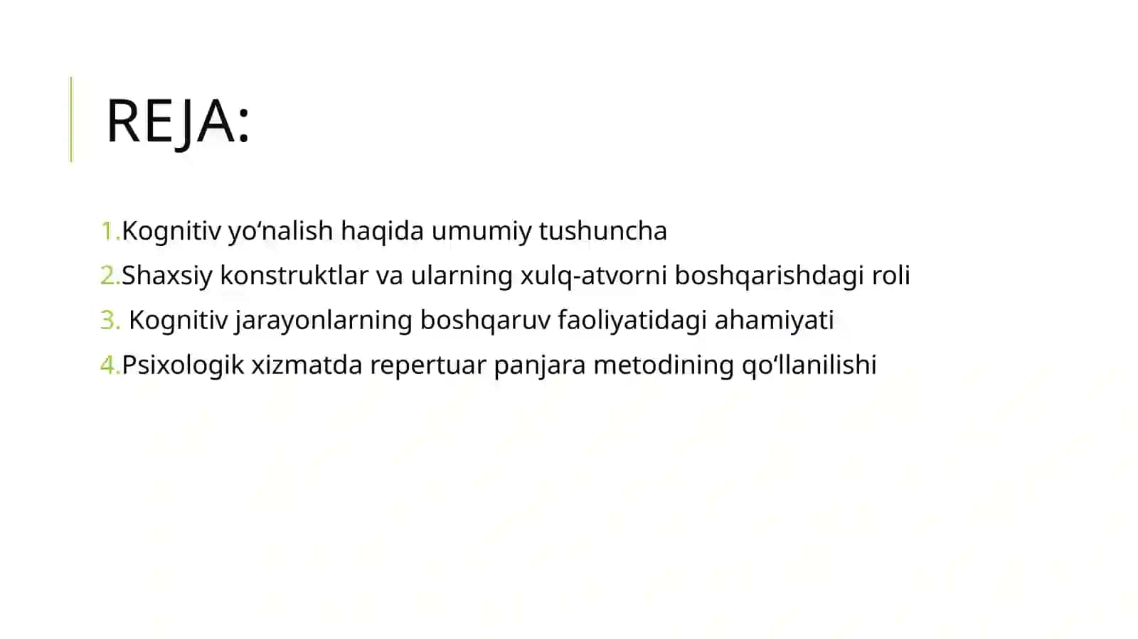 SHAXS NAZARIYASIDA KOGNITIV YO‘NALISH Dj. Kelli 2