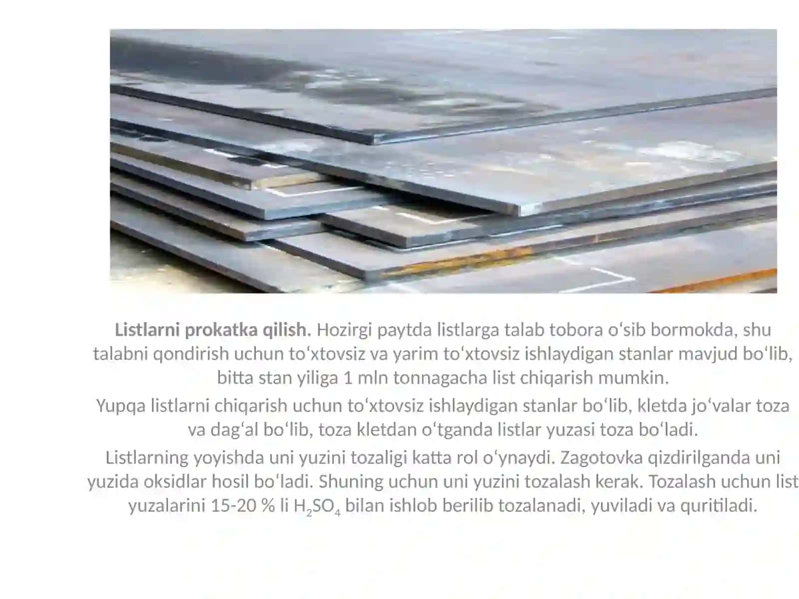 Listlar va Prokatlash Mahsulotlari 2