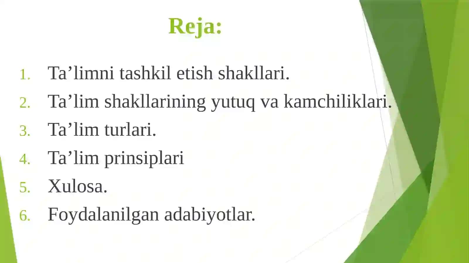Ta’lim prinsiplari 2