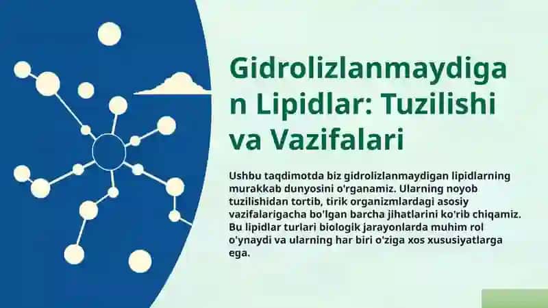 Gidrolizlanmaydigan Lipidlar 2
