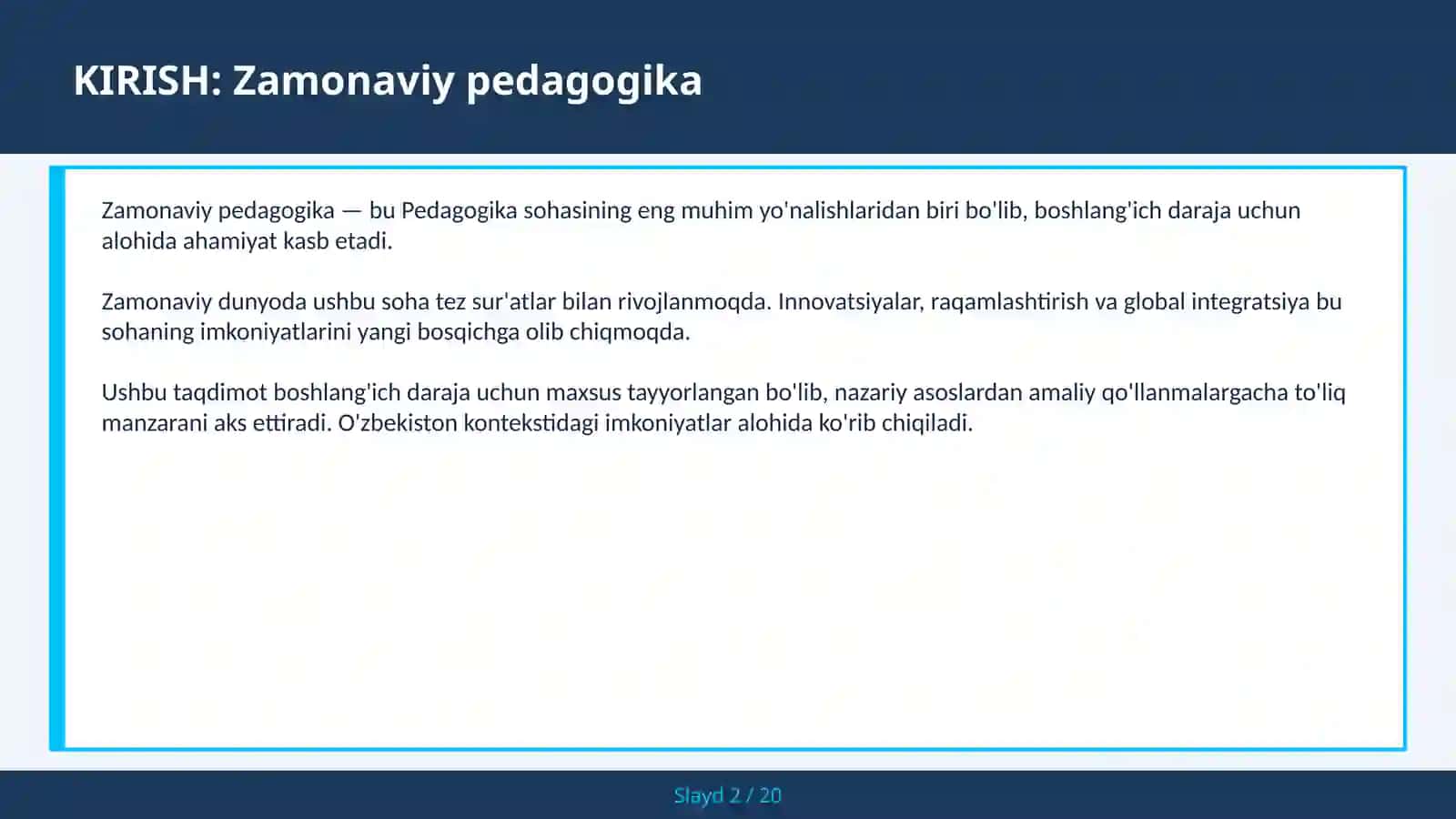Zamonaviy pedagogika 2