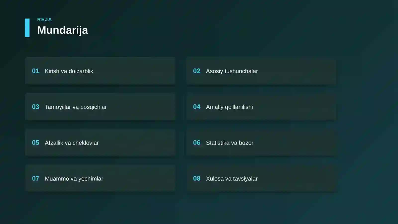 Tadbirkorlik asoslari — nazariy asoslari 2