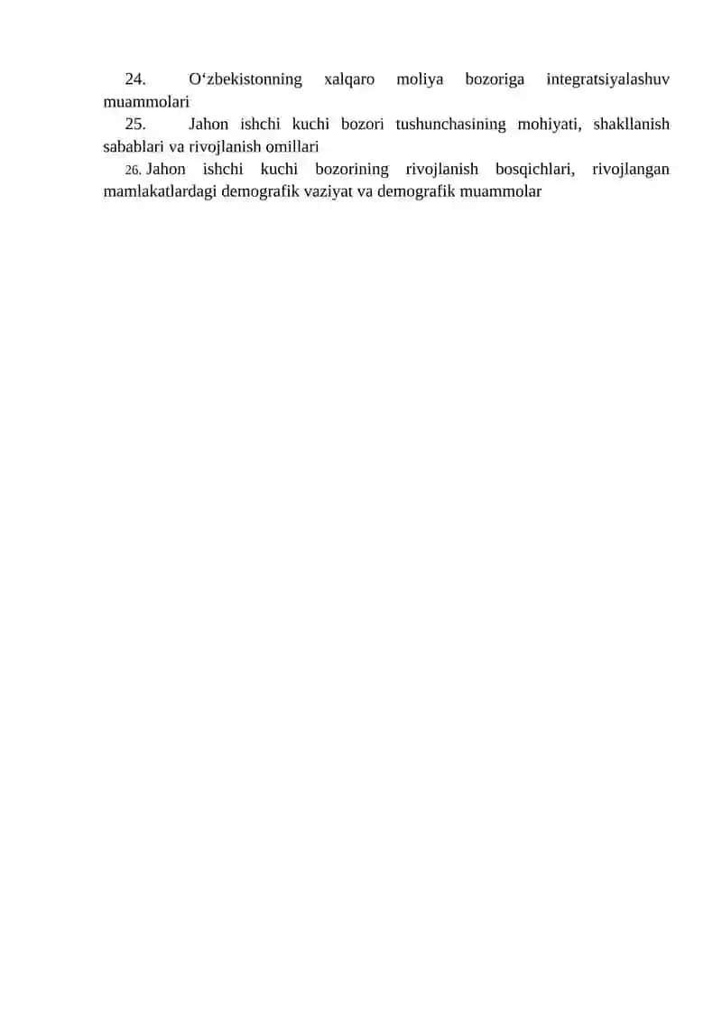 Global iqtisodiy rivojlanishning ustuvor yo‘nalishlari 2