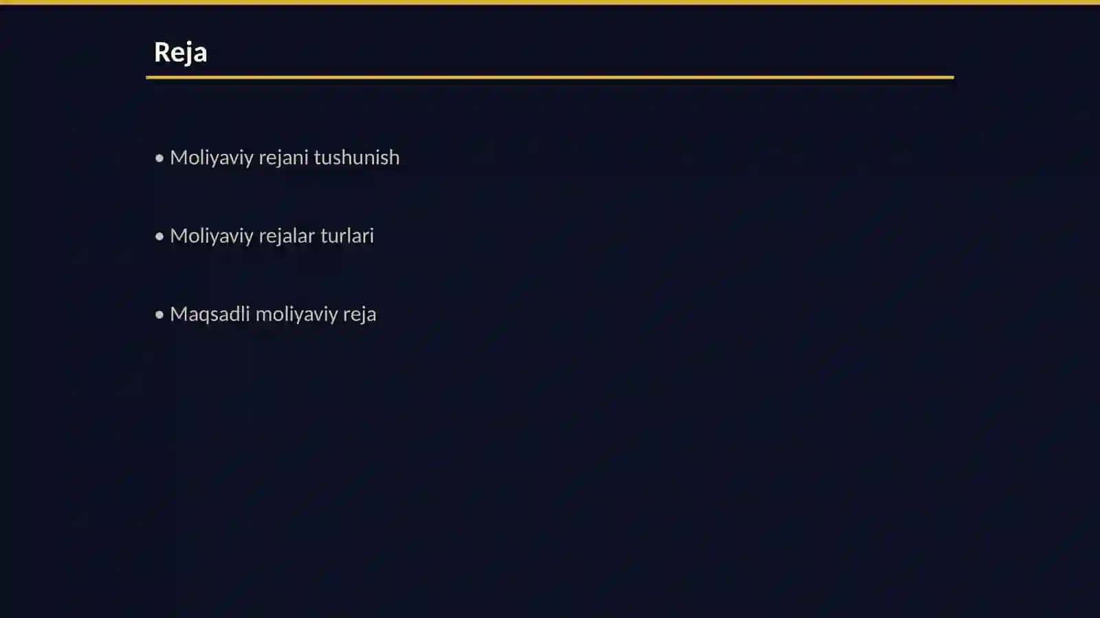 Moliyaviy rejani turlari va tuzilishi 2