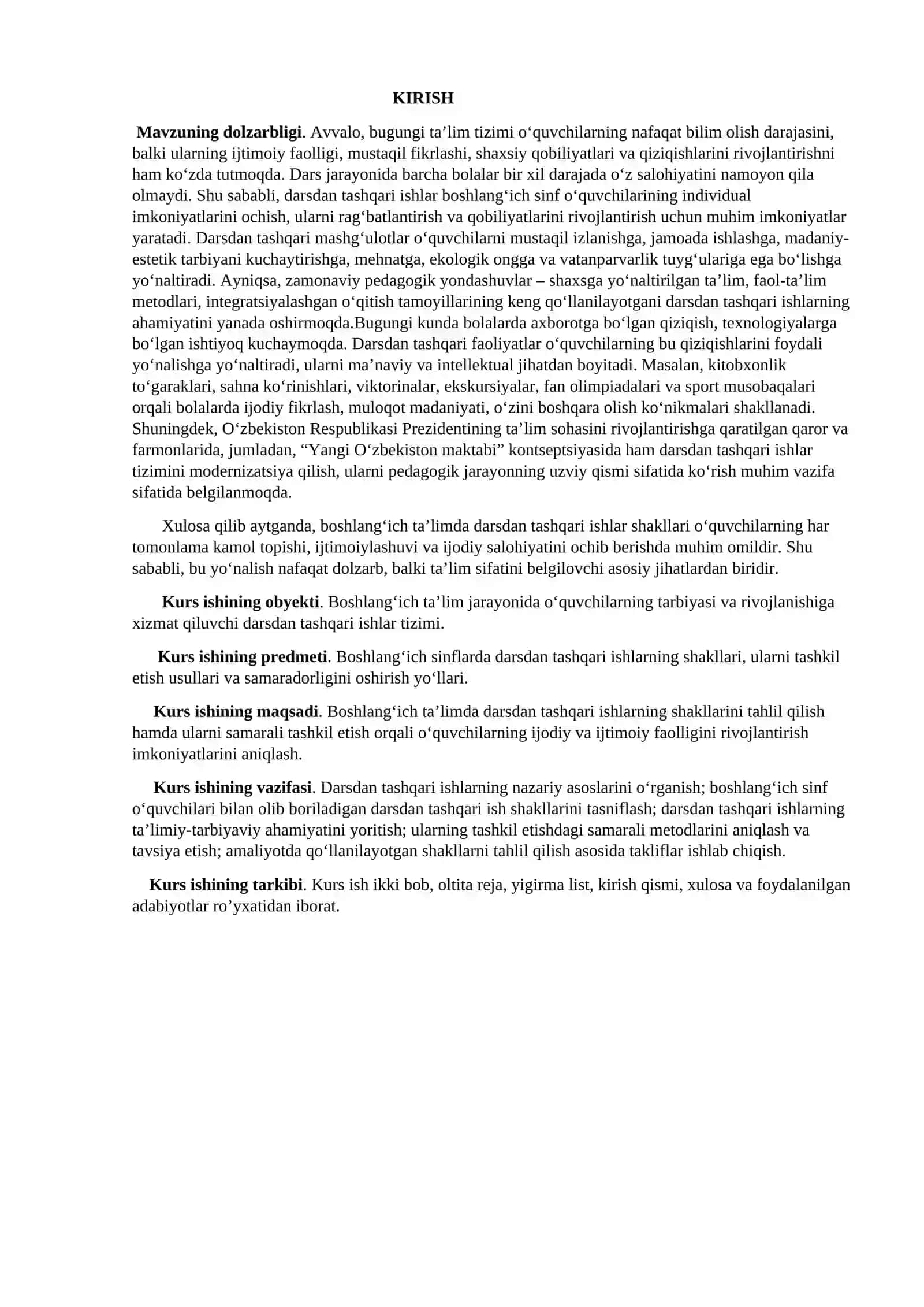 BOSHLANG’ICH TA’LIMNI TASHKIL ETISHDA DARSDAN TASHQARI ISHLAR SHAKLLARI 2