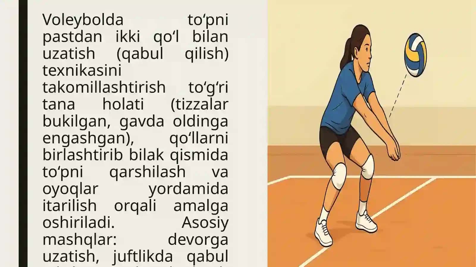 Pastdan ikki qo'l bilan to'pni uzatish 2