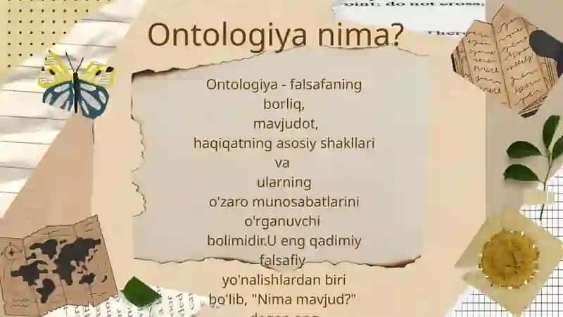 Noklassik ontologiyaning mazmuni va yo‘nalishlari 2
