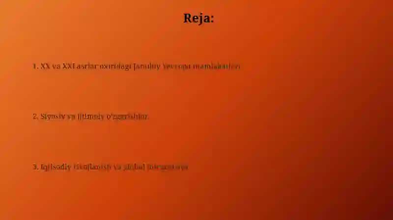 Iqtisodiy rivojlanish va global integratsiya 2