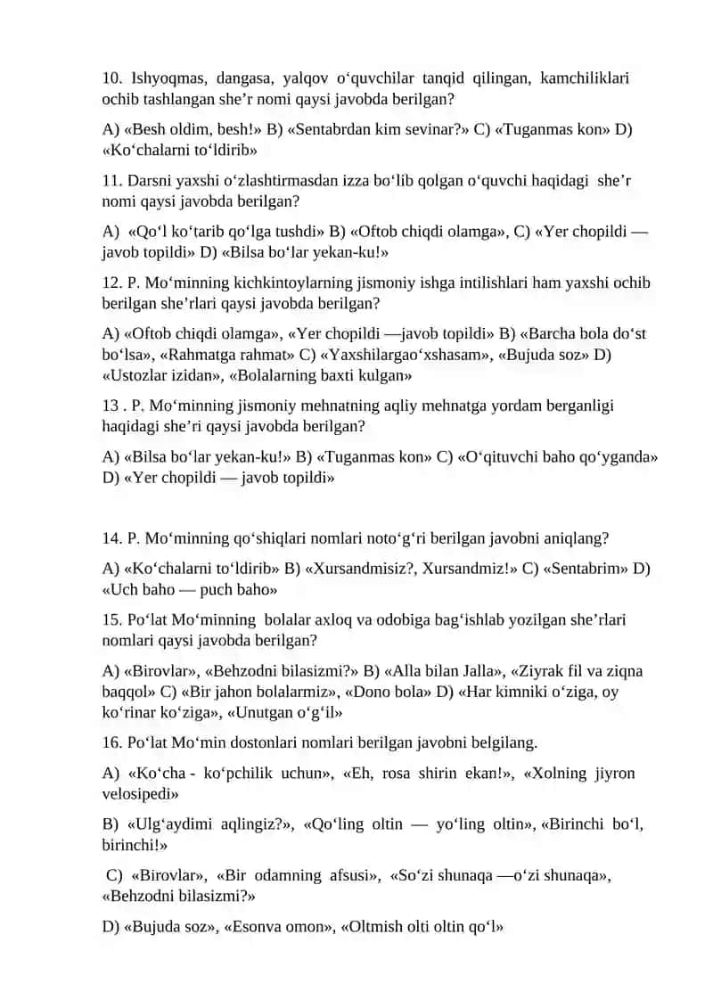 Bolalar adaabiyoti 2