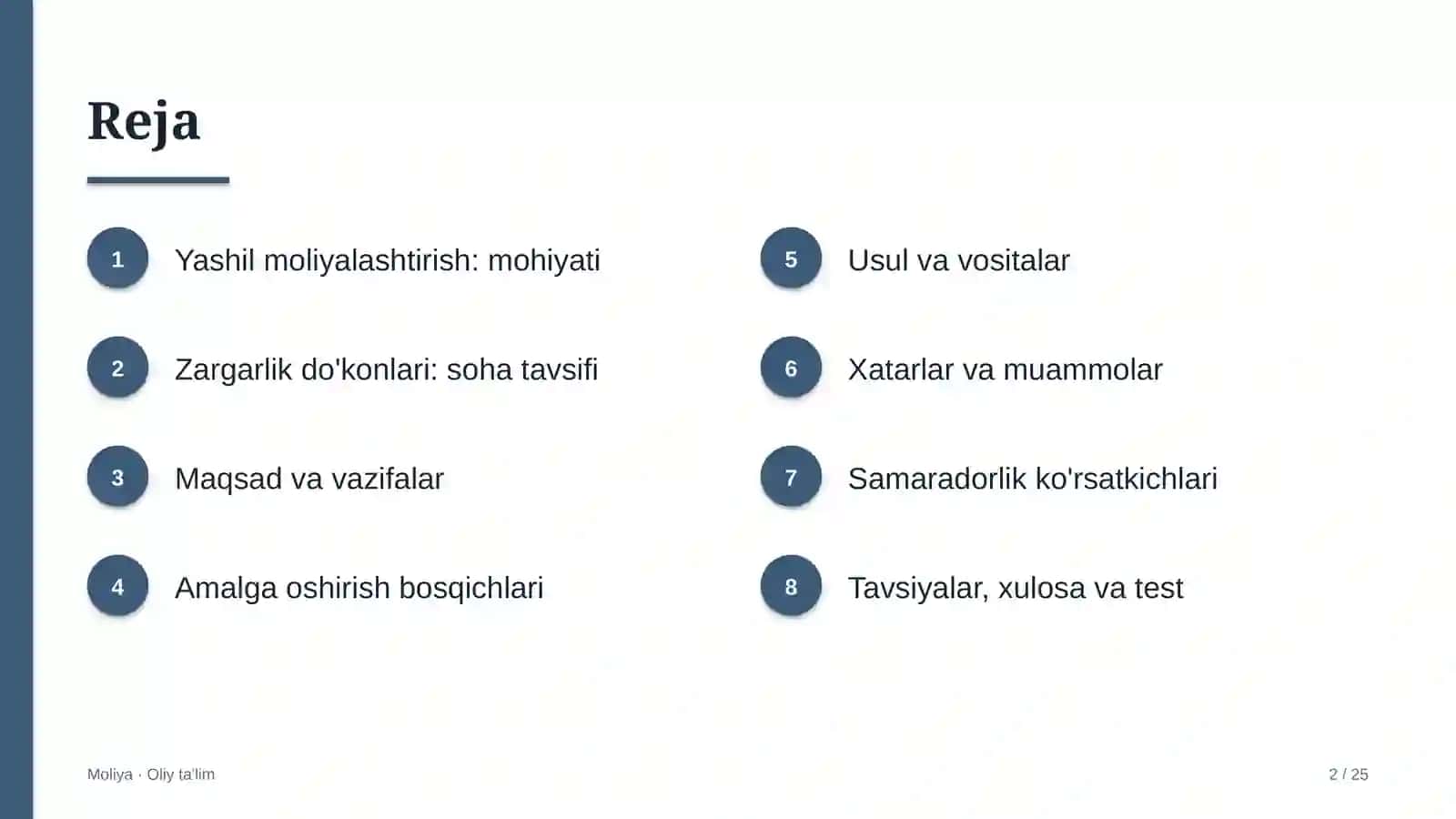 Zargarlik do'konlarida yashil moliyalashtirish 2