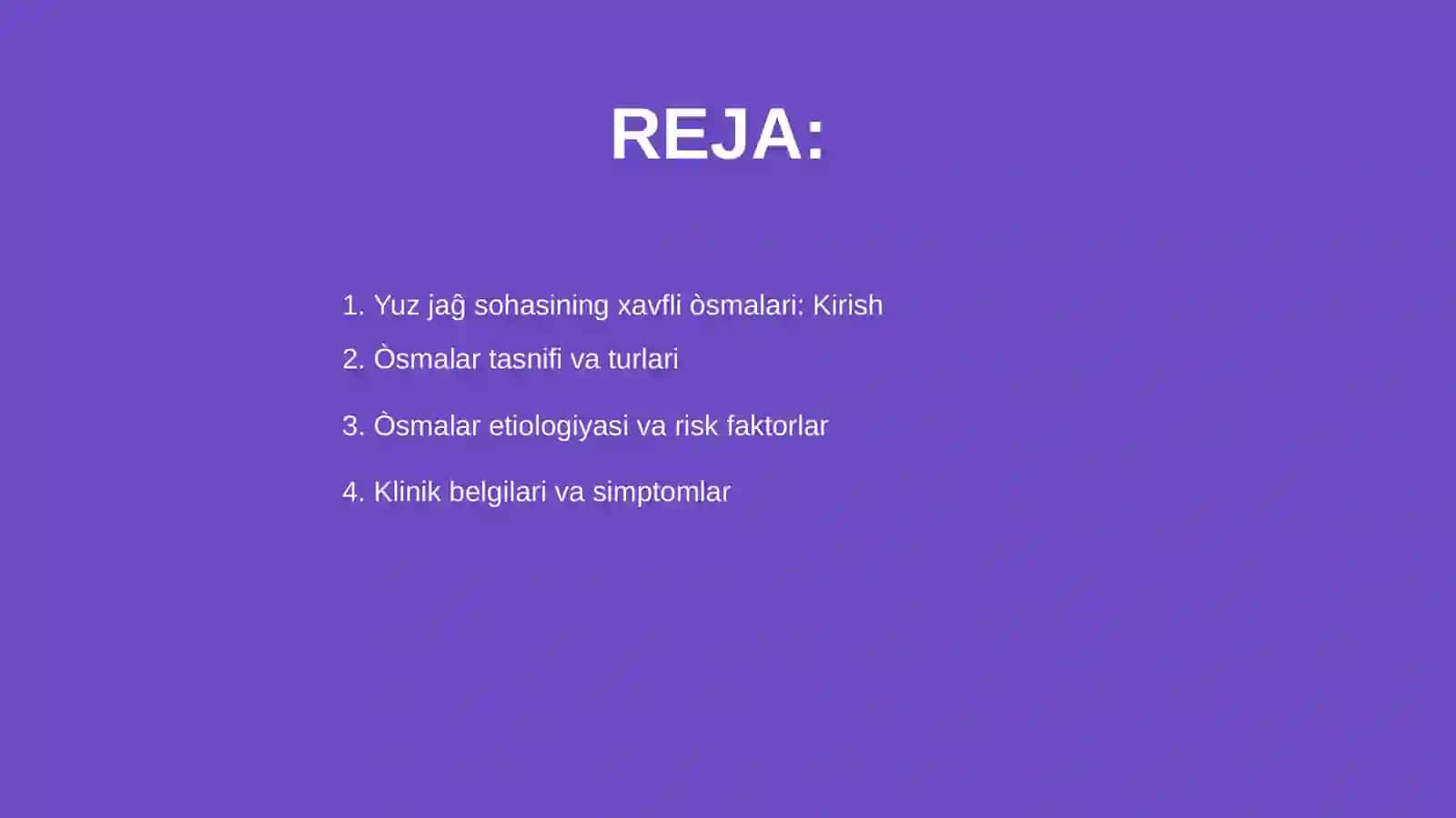 Yuz jaĝ sohasining xavfli òsmalari 2