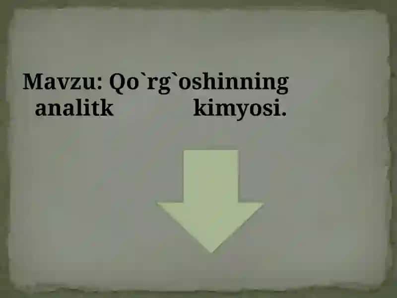 Analitikkimyofanidankursishi 2