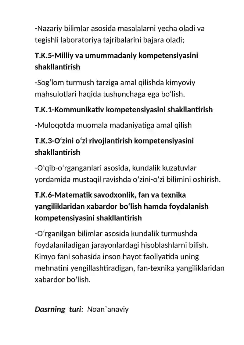 Dars ishlanma 2