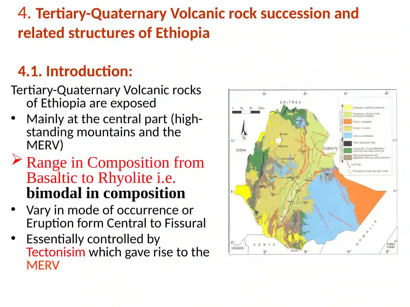 Tertiary-Quaternary Volcanic rock succession and related structure in Ethiopia 2