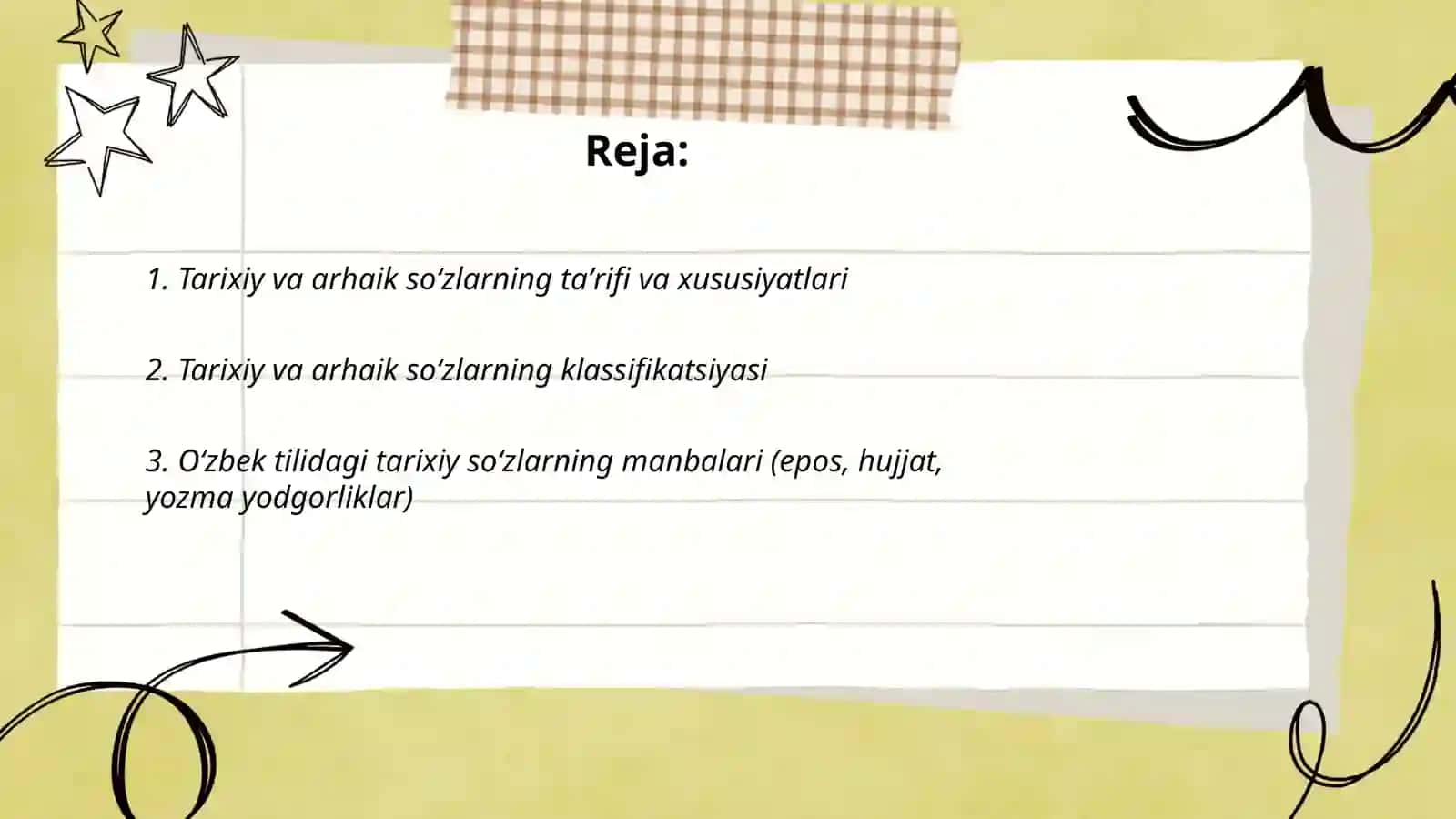 Tarixiy va Arhaik soʻzlar 2