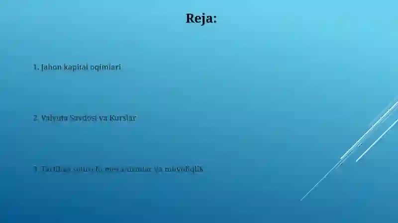 Jahon kapital oqimlari 2