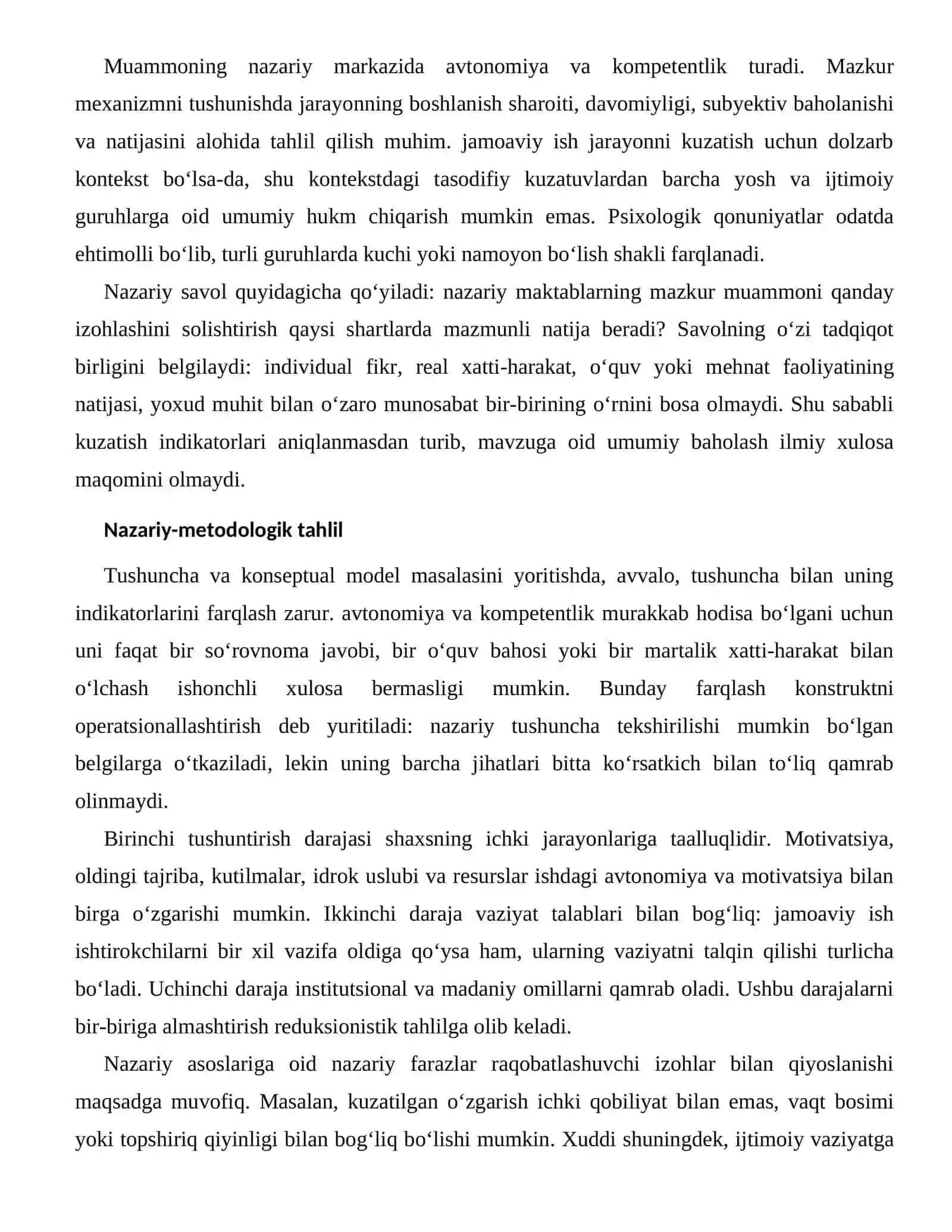 ISHDAGI AVTONOMIYA VA MOTIVATSIYANING NAZARIY ASOSLARI 2