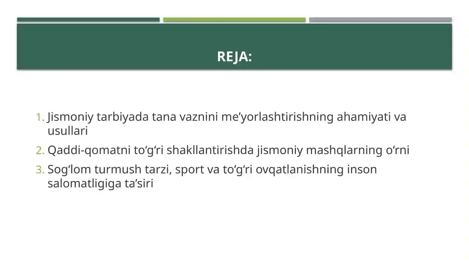 Jismoniy tarbiyada tana vazni va qaddi - qomatni shakllantirish tavsifi 2
