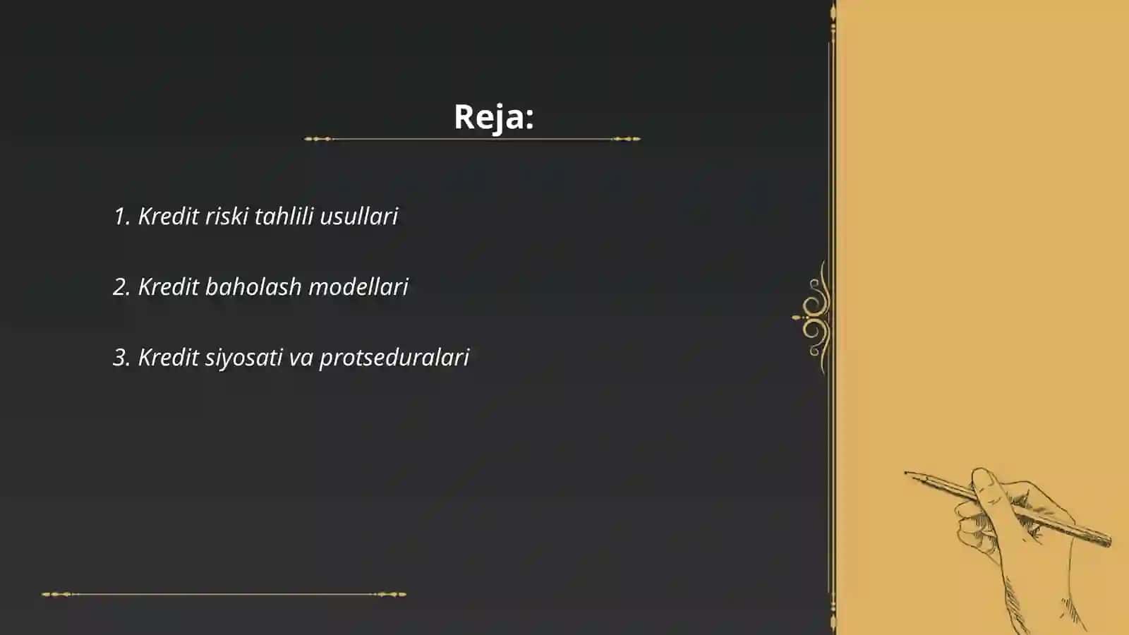 Kredit risklarini kamaytirish va boshqarish 2