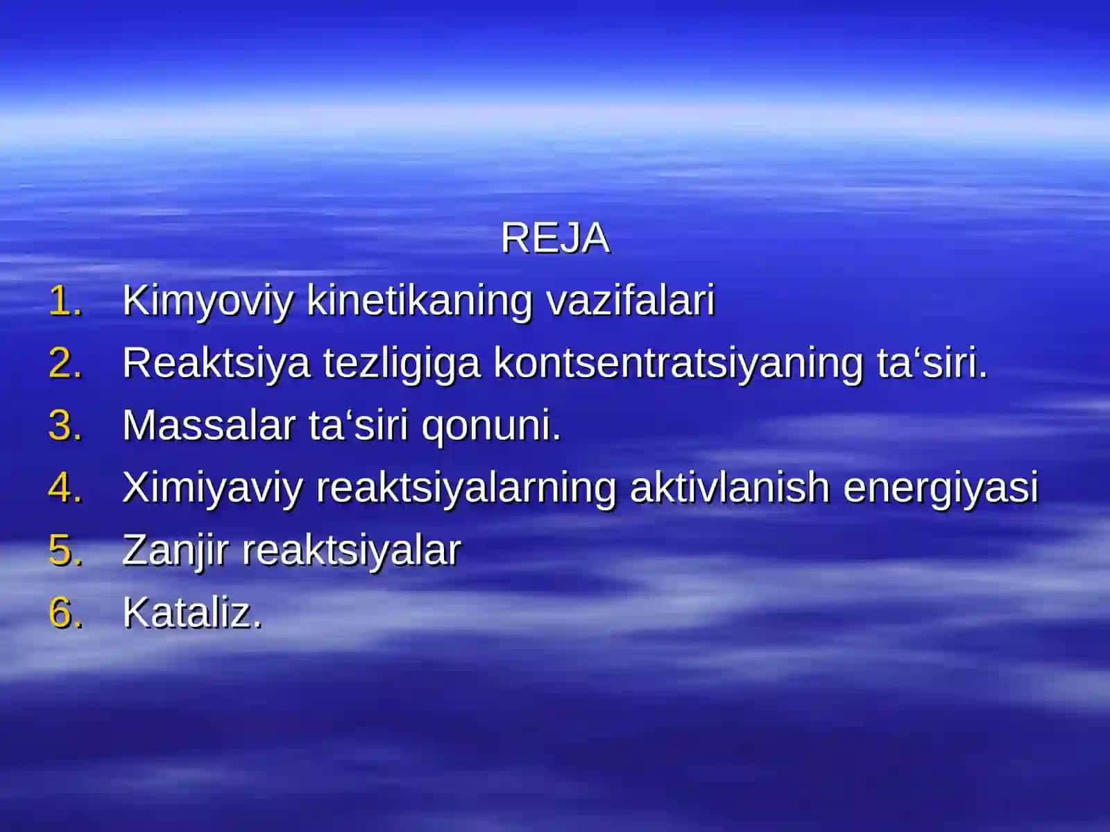 Kimyoviy kinetika 2
