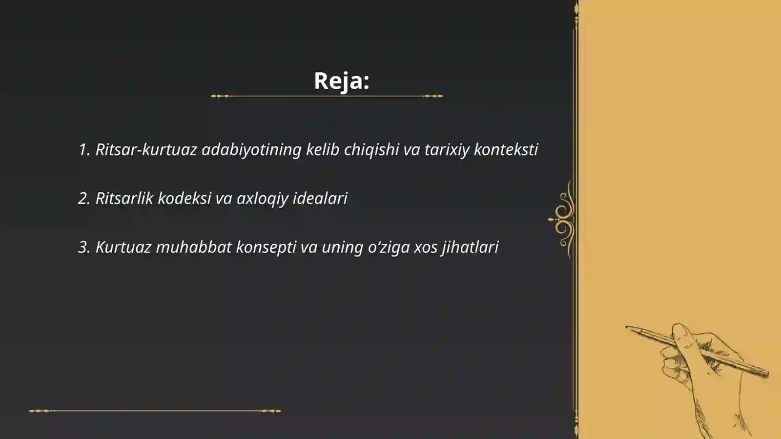 Ritsar-kurtuaz adabiyot 2