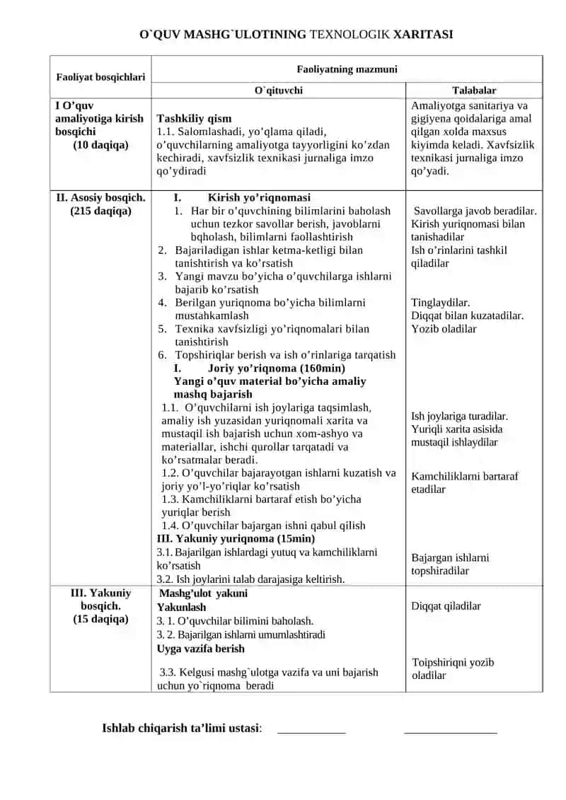 Qator orasiga ishlov berish agregatining tarkibini tanlash, agregatni tuzish, uni ishga tayyorlash 2