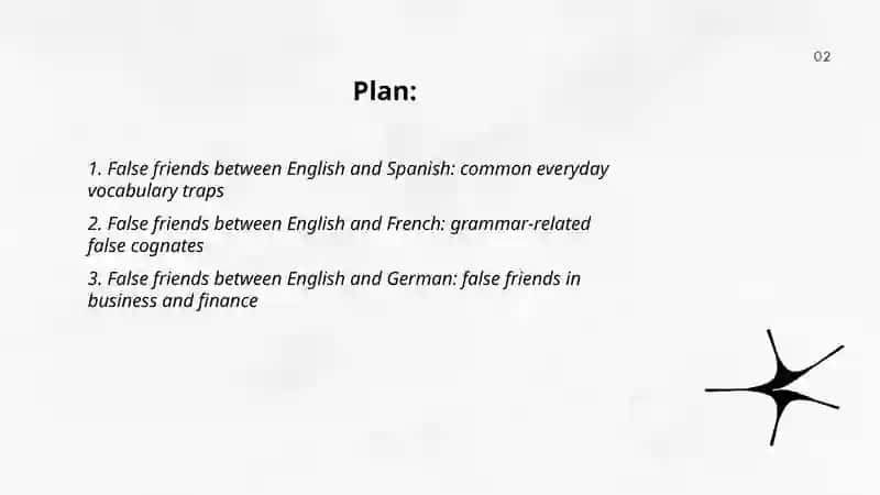 False friends between English and [insert native language] 2