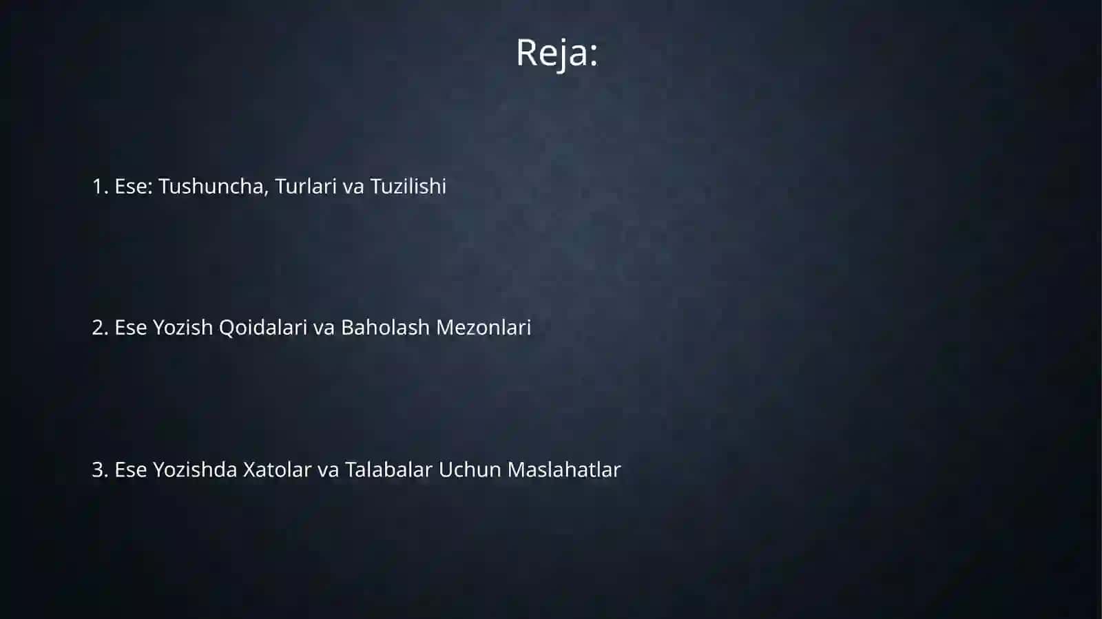 Esse.Esse turlari 2