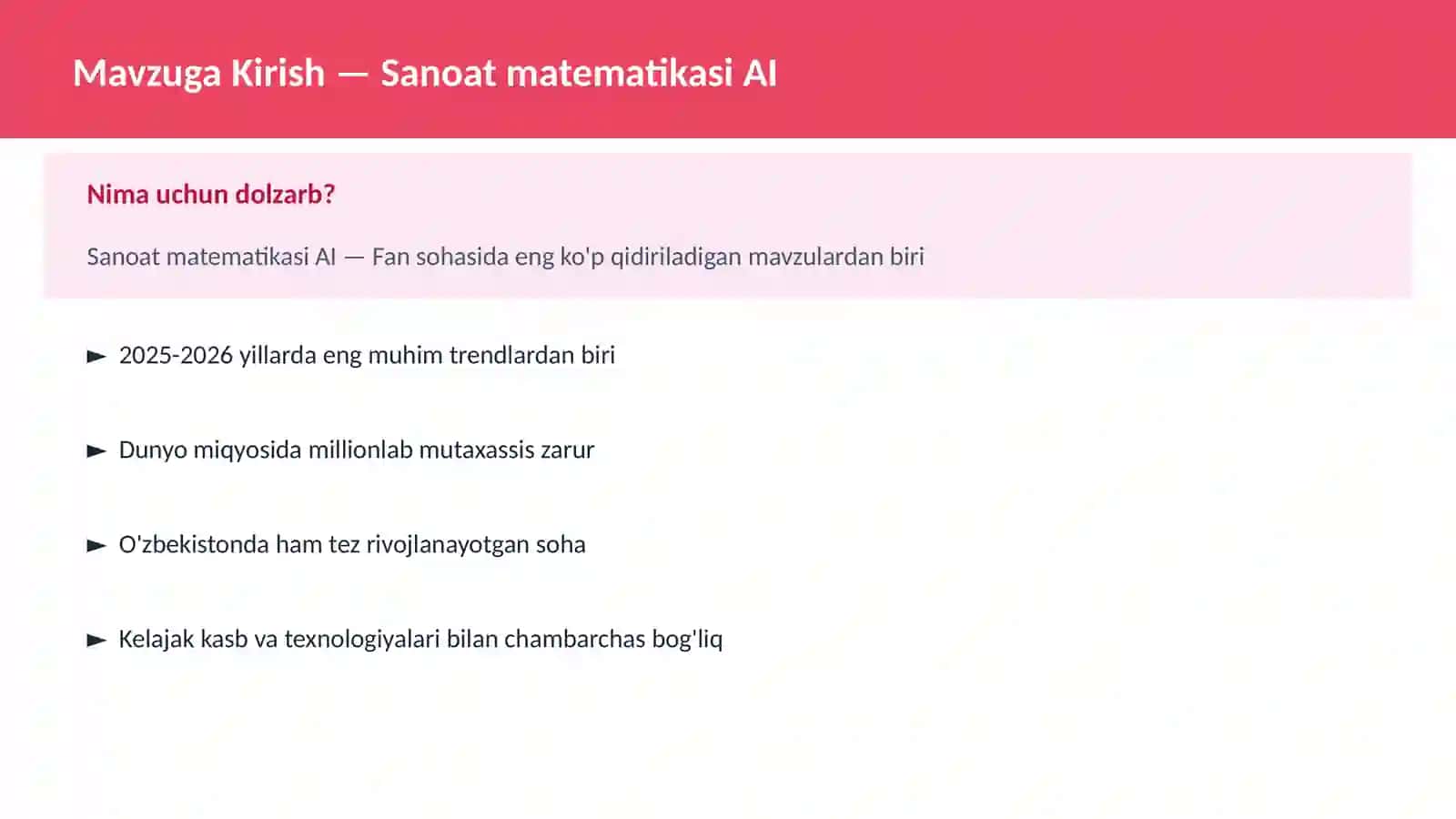 Sanoat matematikasi AI 2