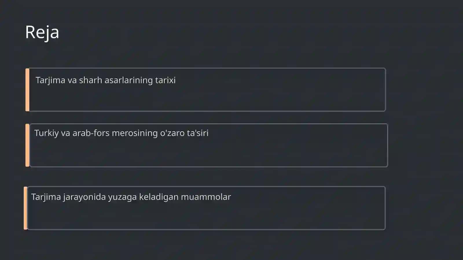 Tarjima va sharh asarlari orqali turkiy va arab-fors yozma merosining oʻzaro tasiri 2