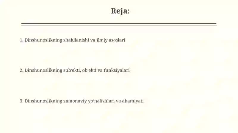 Dinshunoslikning shakllanishi 2